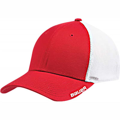 Red (Bauer 39THIRTY Team Mesh Fitted Hat - Youth)
