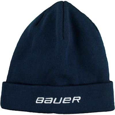 Navy (Bauer Cuffed Rib Knit Toque Winter Hat - Adult)