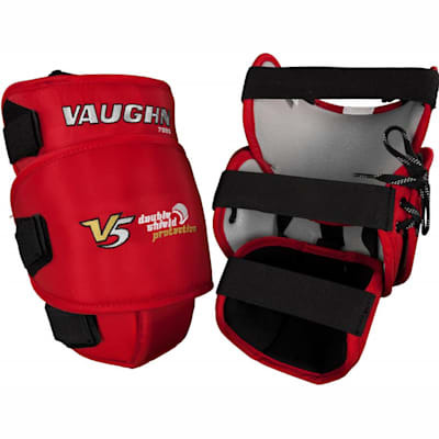 Red (Vaughn 7990 Goalie Knee & Thigh Guards - Senior)