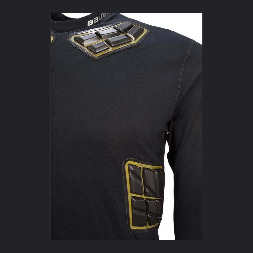 youth long sleeve padded compression shirt