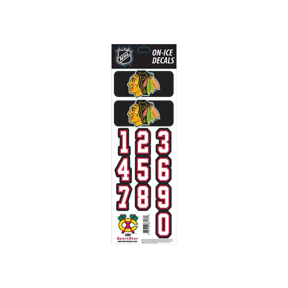 All In One Helmet Decal Chicago Blackhawks Black Pure Hockey Equipment