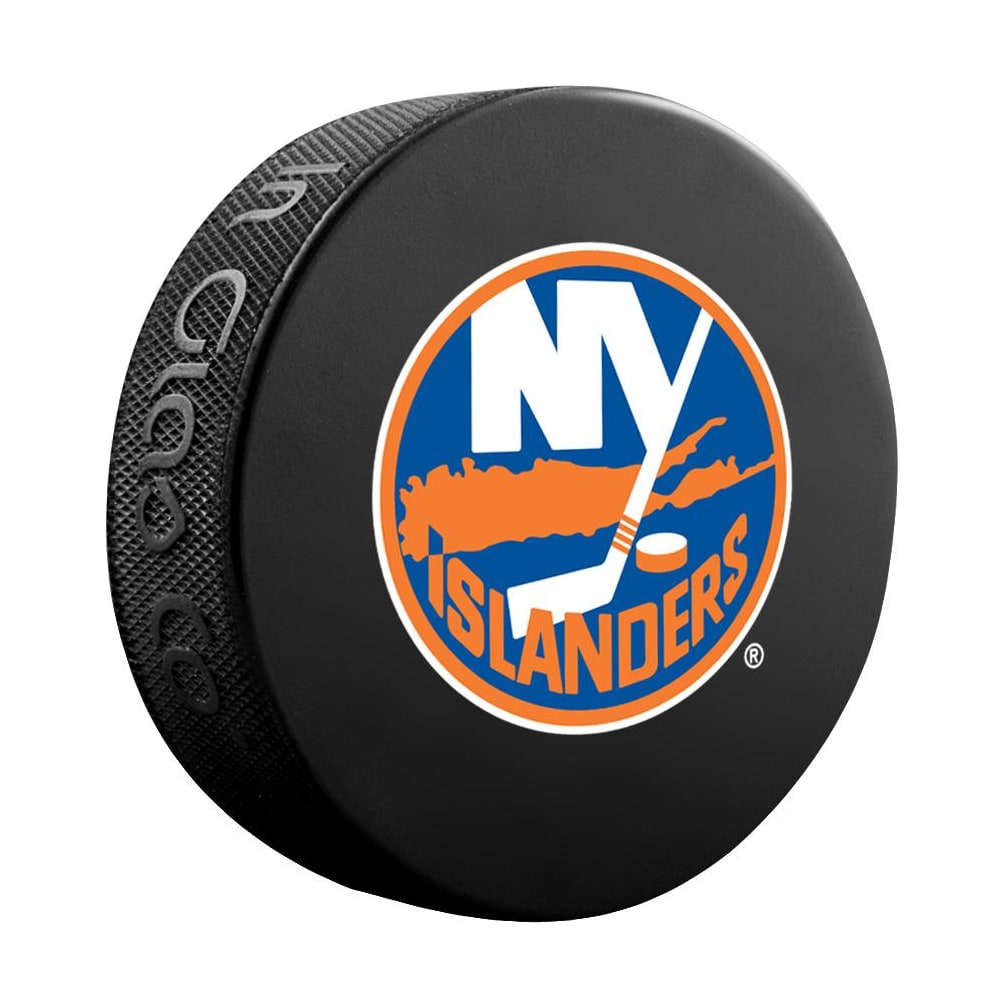 Inglasco Nhl Basic Logo Puck New York Islanders Pure Hockey Equipment