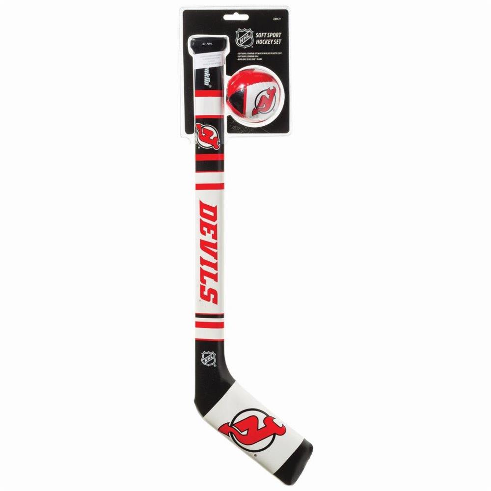 Franklin Nhl Team Soft Sport Mini Hockey Set New Jersey Devils
