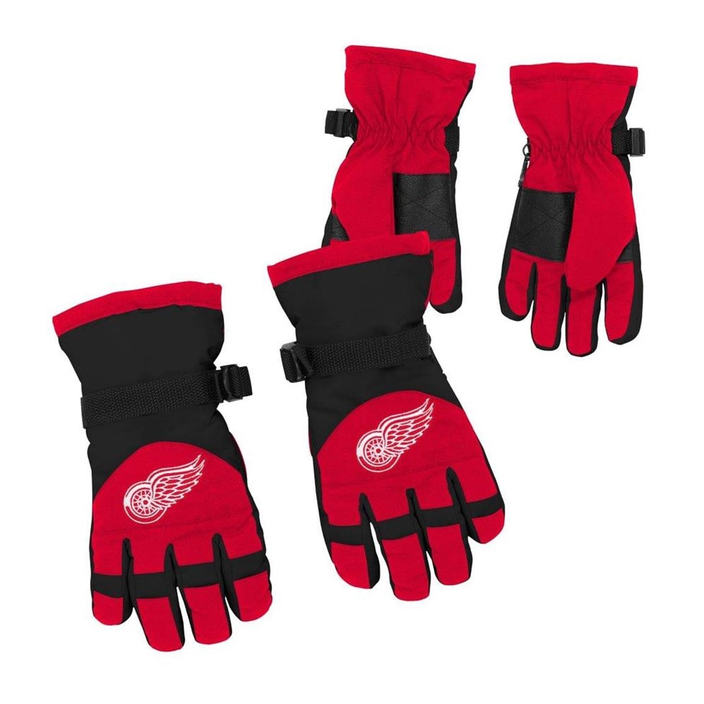 Adidas Nylon Winter Gloves Detroit Red Wings Youth Pure