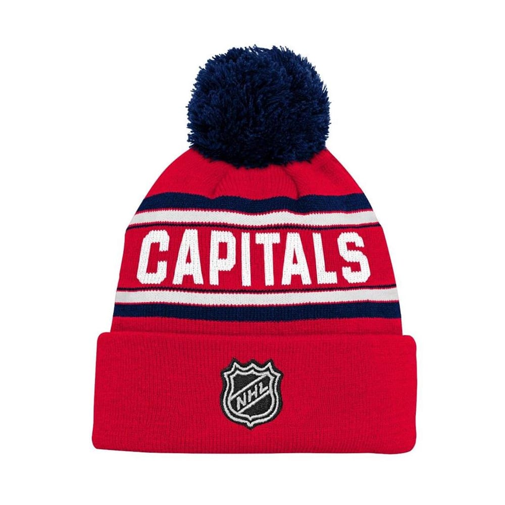 Adidas Washington Capitals Youth Pom Knit Hat Pure Goalie Equipment