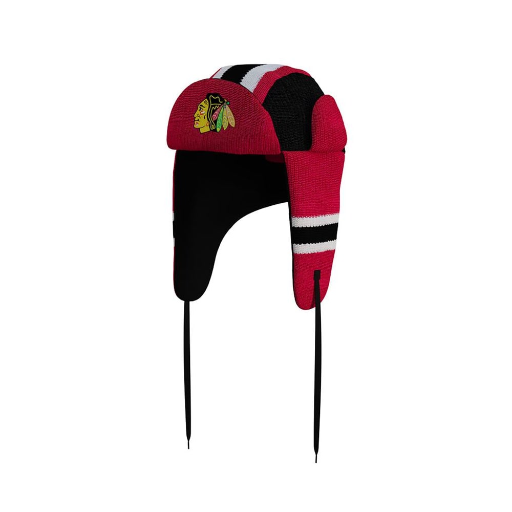 blackhawks trapper hat