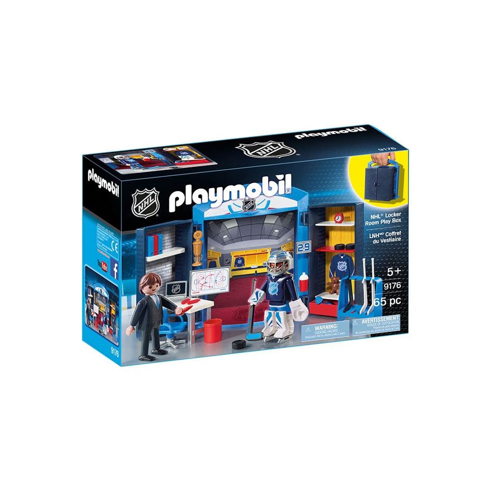 playmobil nhl locker room play box