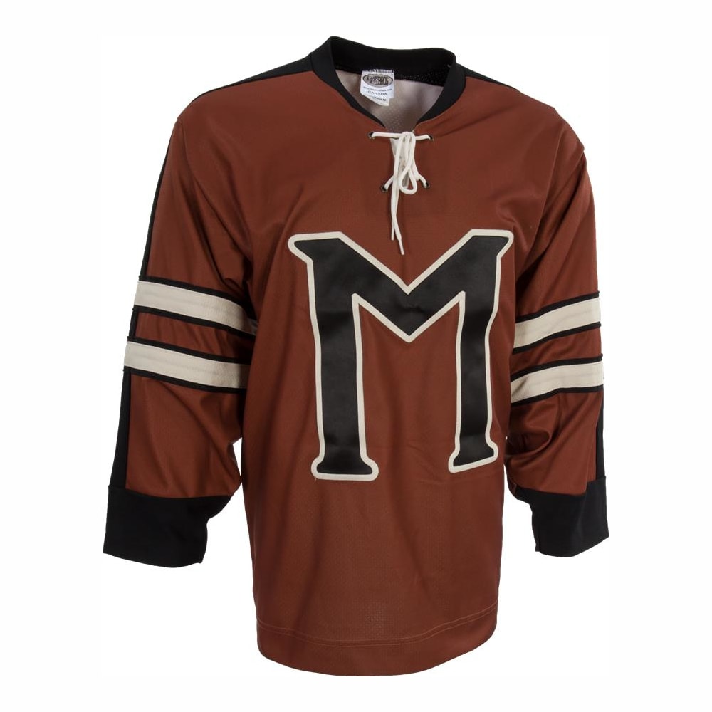 brown hockey jersey