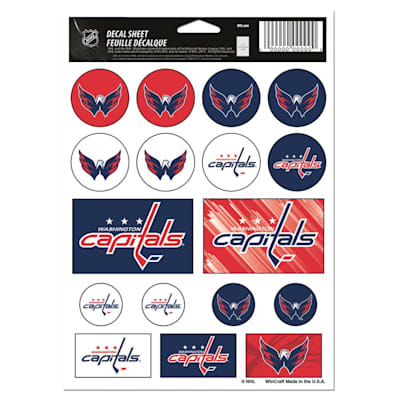 Wincraft Vinyl Sticker Sheet Washington Capitals Pure Hockey Equipment