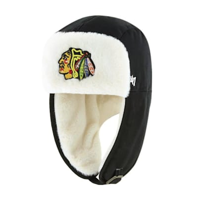 blackhawks trapper hat