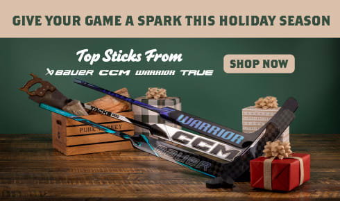 Give your game some spark this holiday season with top sticks from Bauer, CCM, Warrior, and True