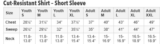Howies Hockey Baselayer Size Chart