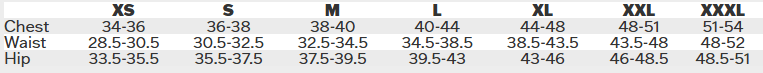 Life Is Good Adult Sizing Chart