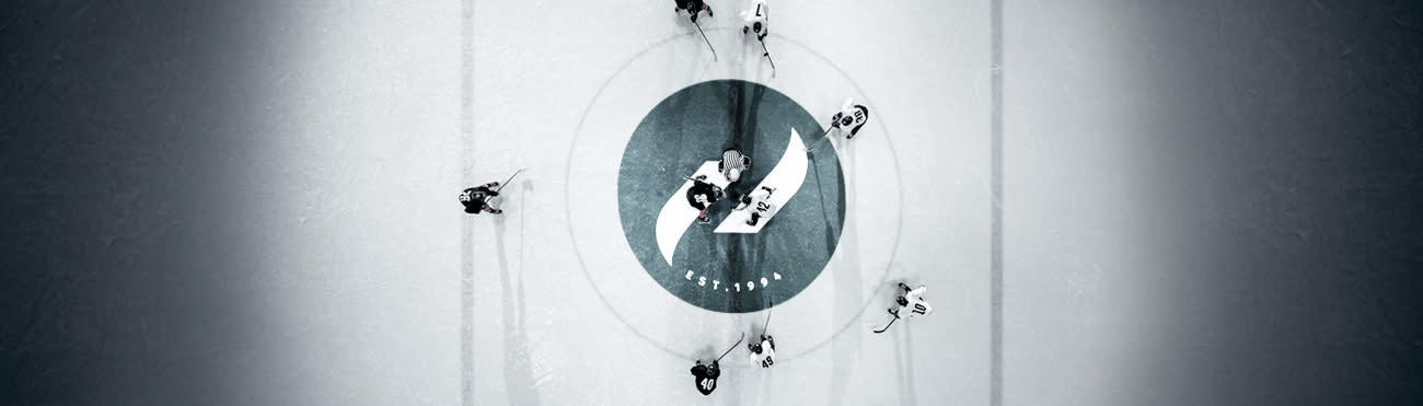 Empty Hockey Arena - Pure Hockey Logo Center Ice