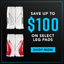 Save up to $100 on select goalie leg pads